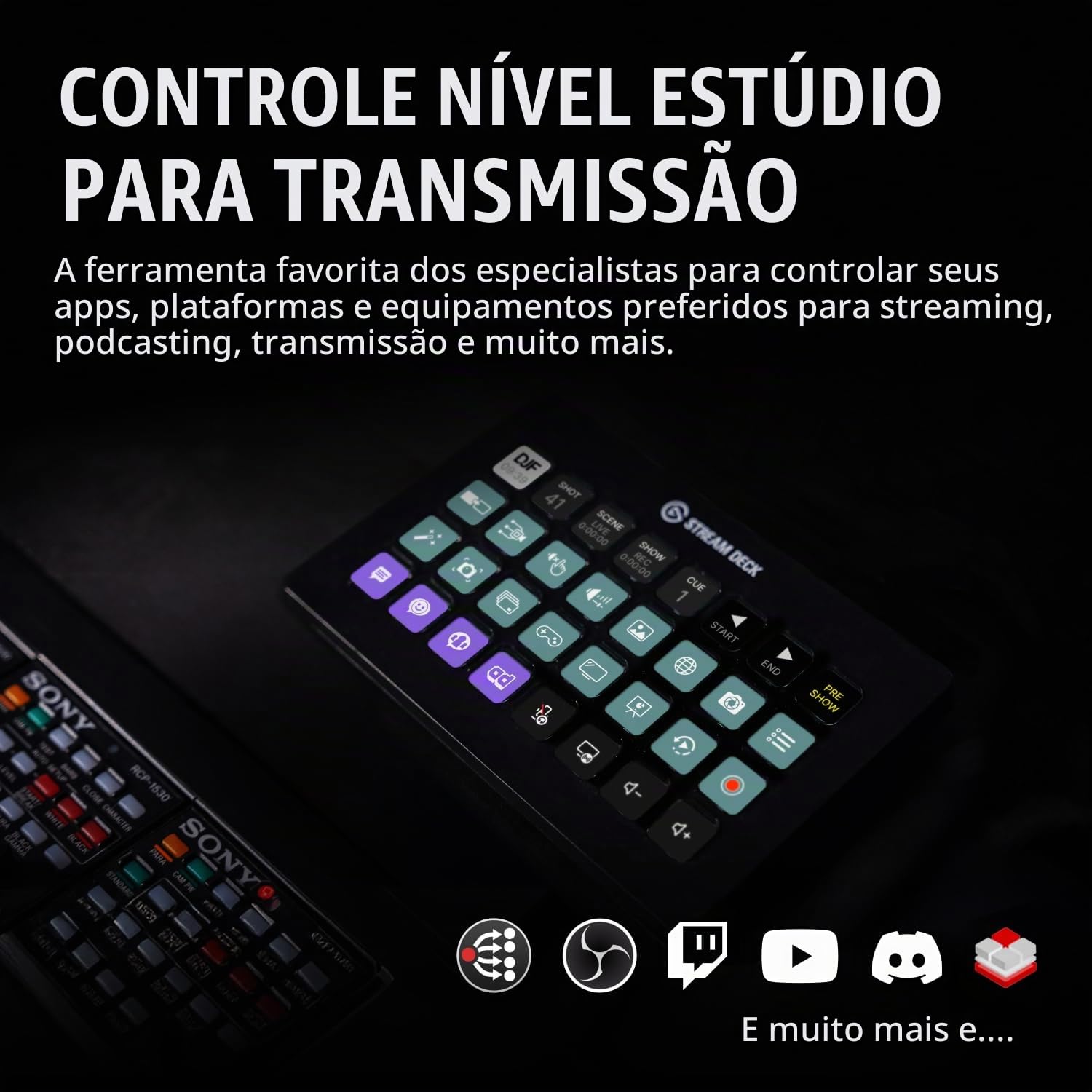 Stream Deck Elgato XL, 32 Teclas Personalizáveis de LCD, USB